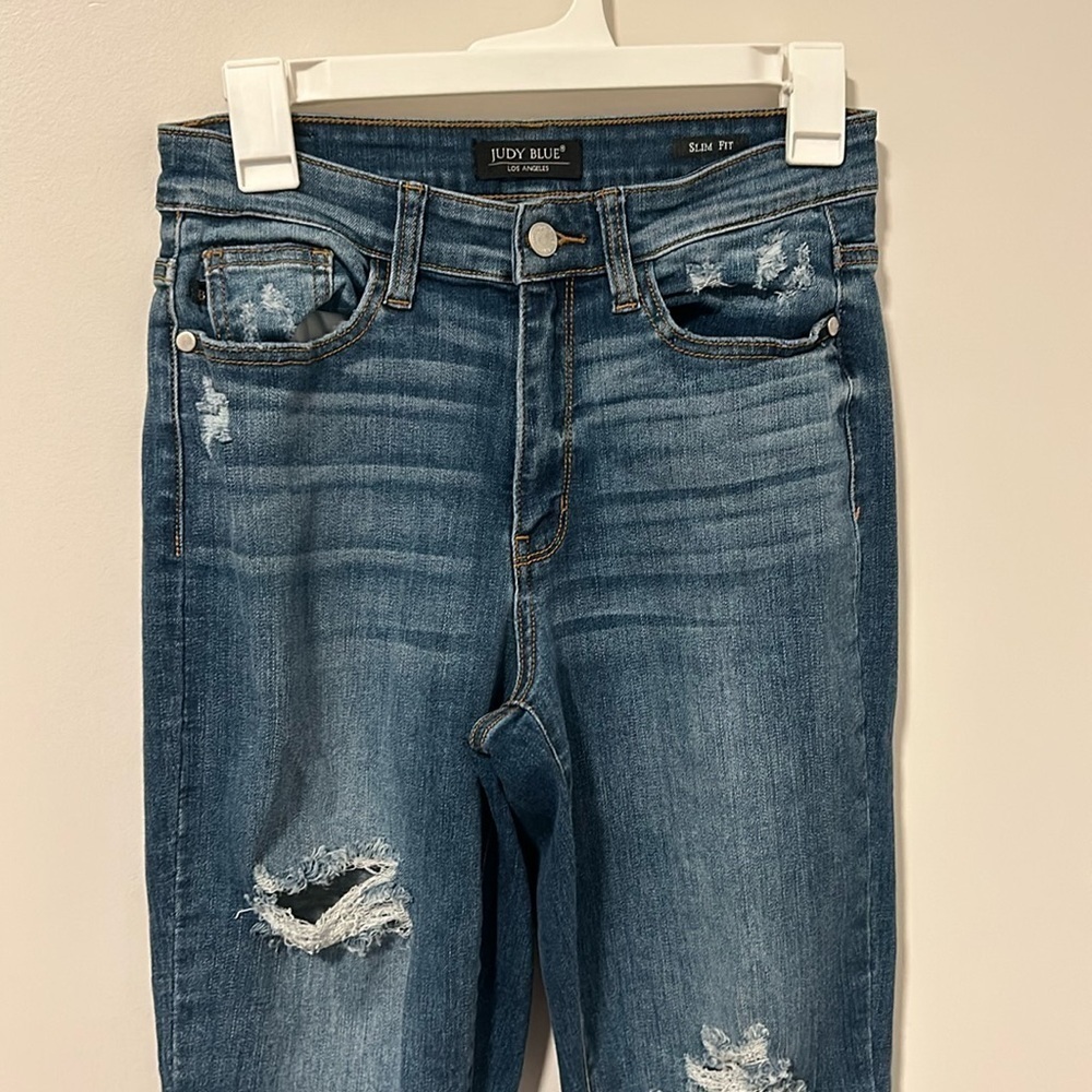 Judy Blue Slim Fit Distressed Jeans Size 5/27